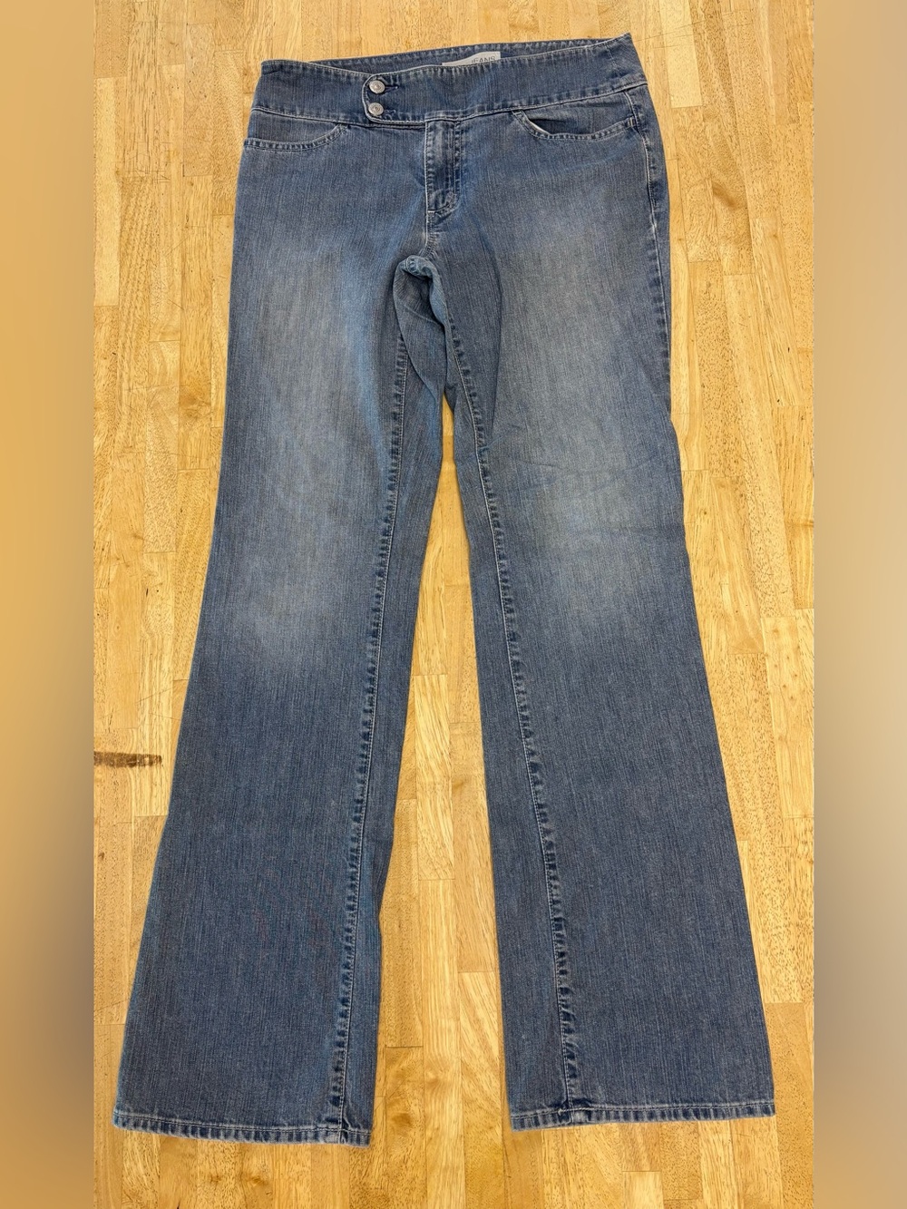 Vtg Gap Wide Waist Willy 100% Cotton Bootcut Jeans Y2K Double Button 6R